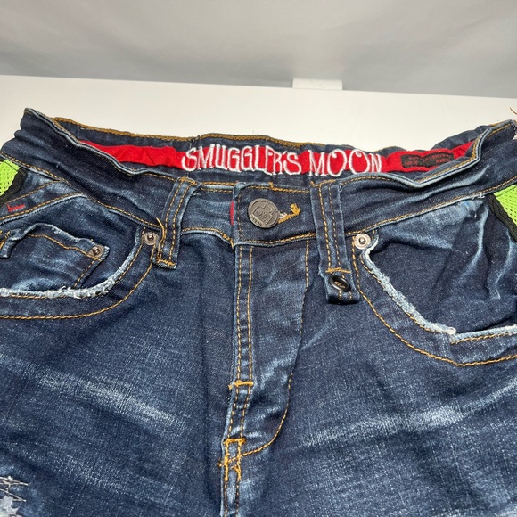 Smugglers Moon Distressed Cargo Button Fly Shorts Sz 30 - Picture 2 of 8